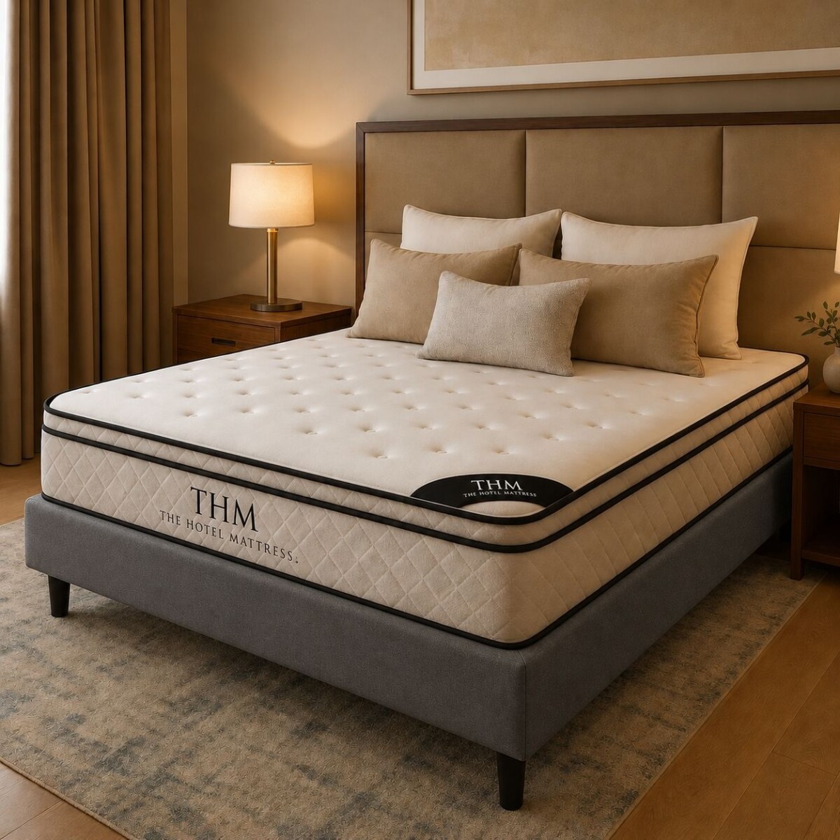 Sommier 2 Plazas HAMPTONS Ruthenium - Gris 