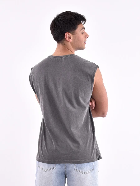 MUSCULOSA MIST OVERSIZE GRIS OSCURO