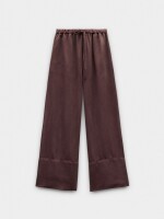 Pantalón Liso 100% Lyocell marron