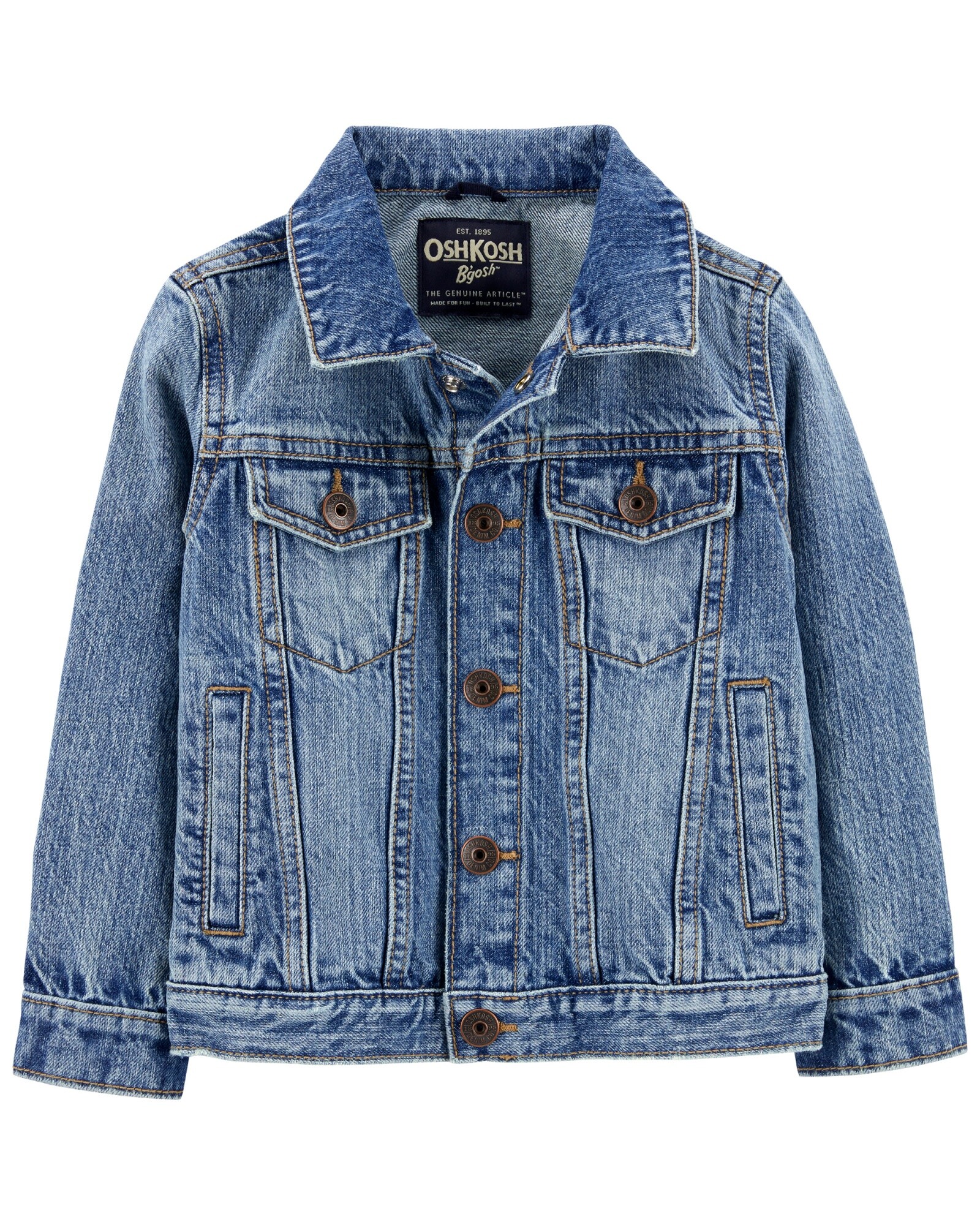 Campera jean clásica. Talles 2-5T Sin color
