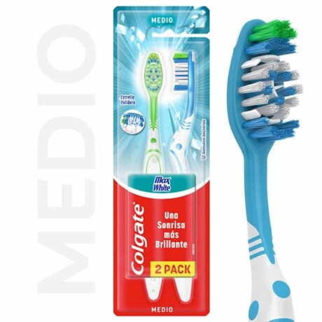 Cepillo Colgate Max White Medio X2 ¿ Blanqueamiento Dental Cepillo Colgate Max White Medio X2 ¿ Blanqueamiento Dental