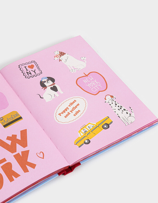 Anotadores Cuadernos y Memos Libro De Stickers Journaling - Azul Celeste