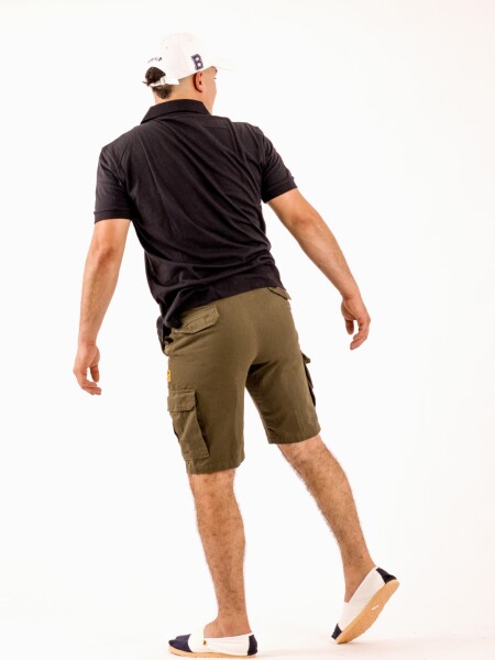 Bermuda Cargo con Spandex Extra Verde