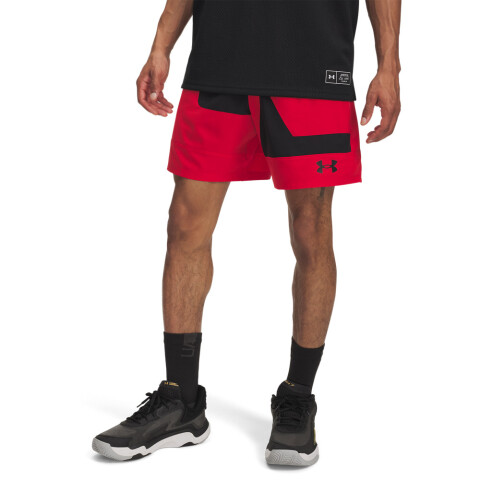 UA M Zone 7" Wvn Short Grphc RED-600