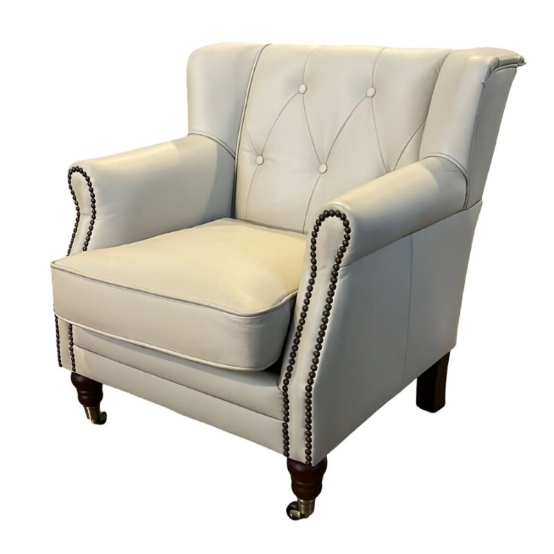 POLTRONA MOA CLASICA C/TACHAS PERLA MATE POLTRONA MOA CLASICA C/TACHAS PERLA MATE
