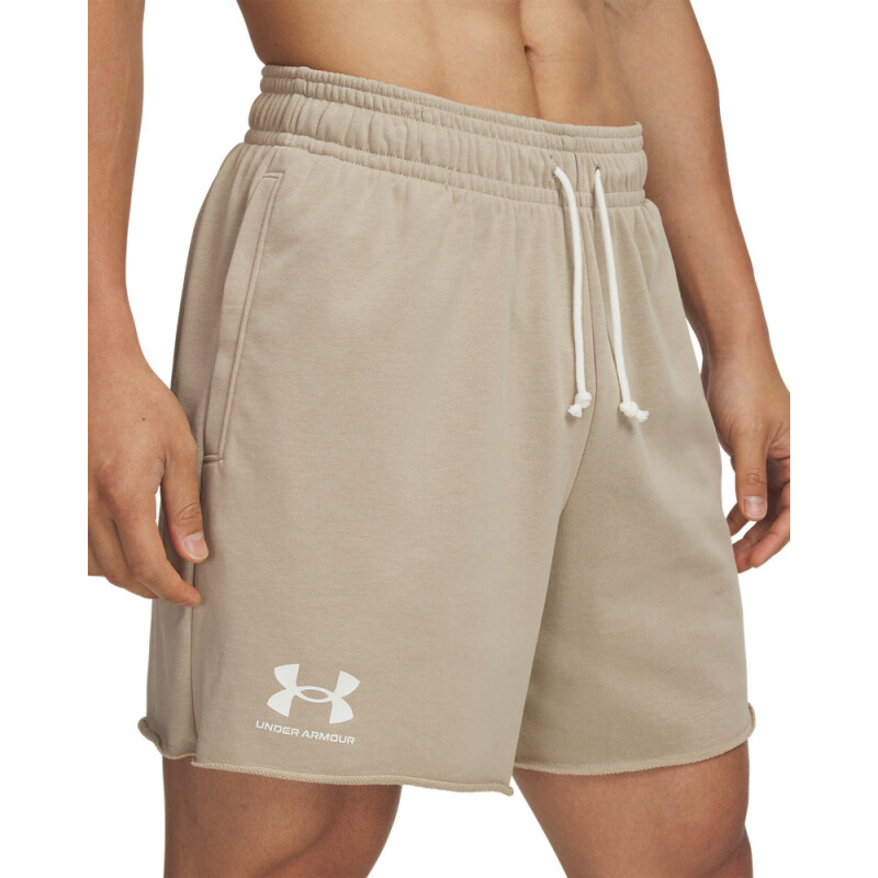 UA Rival Terry 6in Short-BRN BRN-299