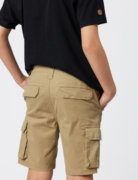 BERMUDA CARGO CON SPANDEX Khaki