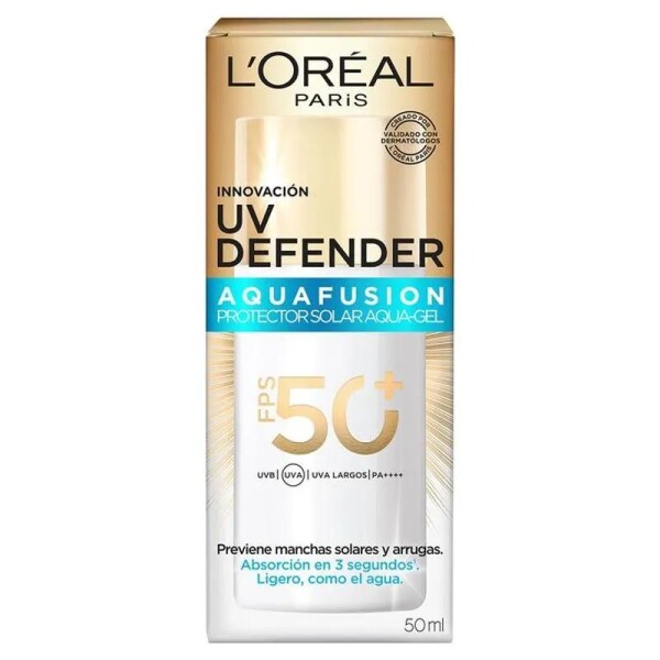 Protector Solar Facial Aquafusion FPS 50+ UV Defender 40 ml - L'Oréal Protector Solar Facial Aquafusion FPS 50+ UV Defender 40 ml - L'Oréal