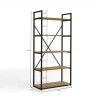 Estanteria tipo industrial Alta 5 estantes Miel y Negro Estanteria tipo industrial Alta 5 estantes Miel y Negro