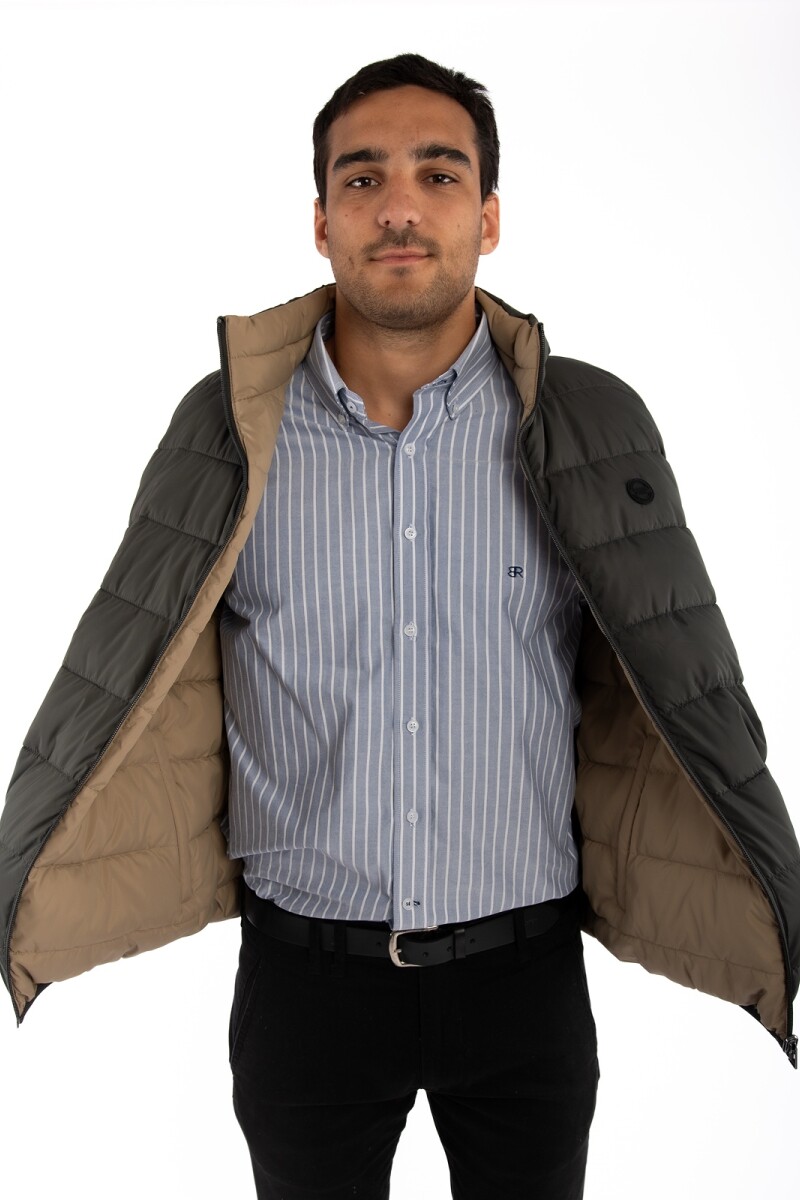 Campera Reversible Verde - Beige