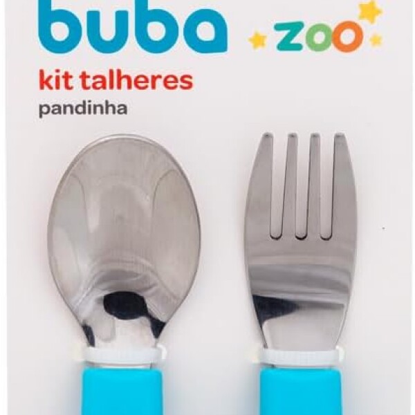 Set cubiertos metal ZOO BUBA celeste