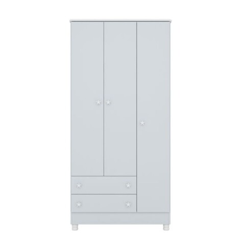 Ropero 3 Puertas 2 Cajones C/Pie 2617 Gris Ropero 3 Puertas 2 Cajones C/Pie 2617 Gris