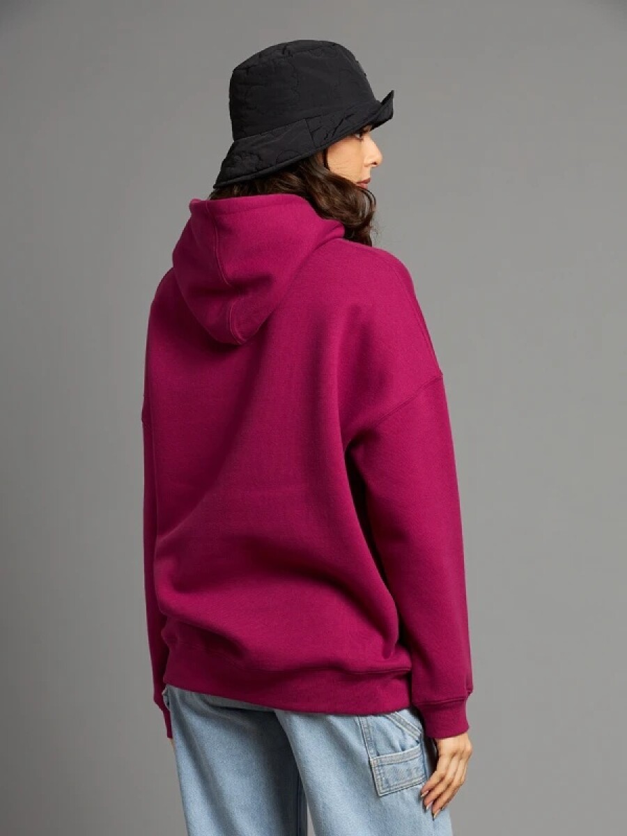 Buzo Dama C/Capucha Alg.C/Felpa Liso Rusty R25 - Magenta 