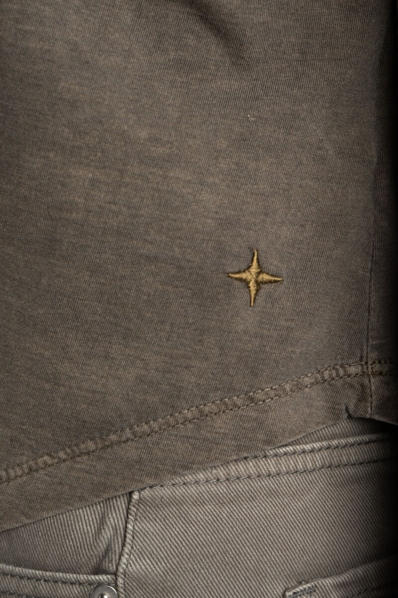 Remera Algodon Lavado Oliva