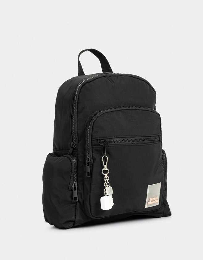 Mochilas Urbanas Mochila Urbana Con Charm - Negro