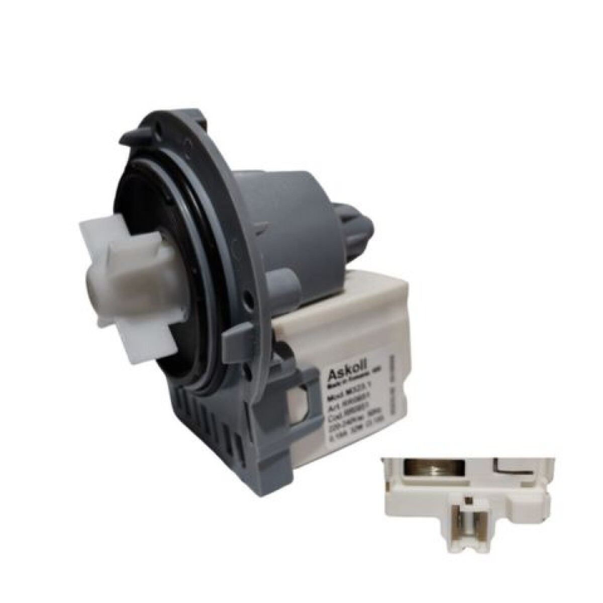 Bomba Descarga Agua Lavarropas, Conexión Con Ficha 