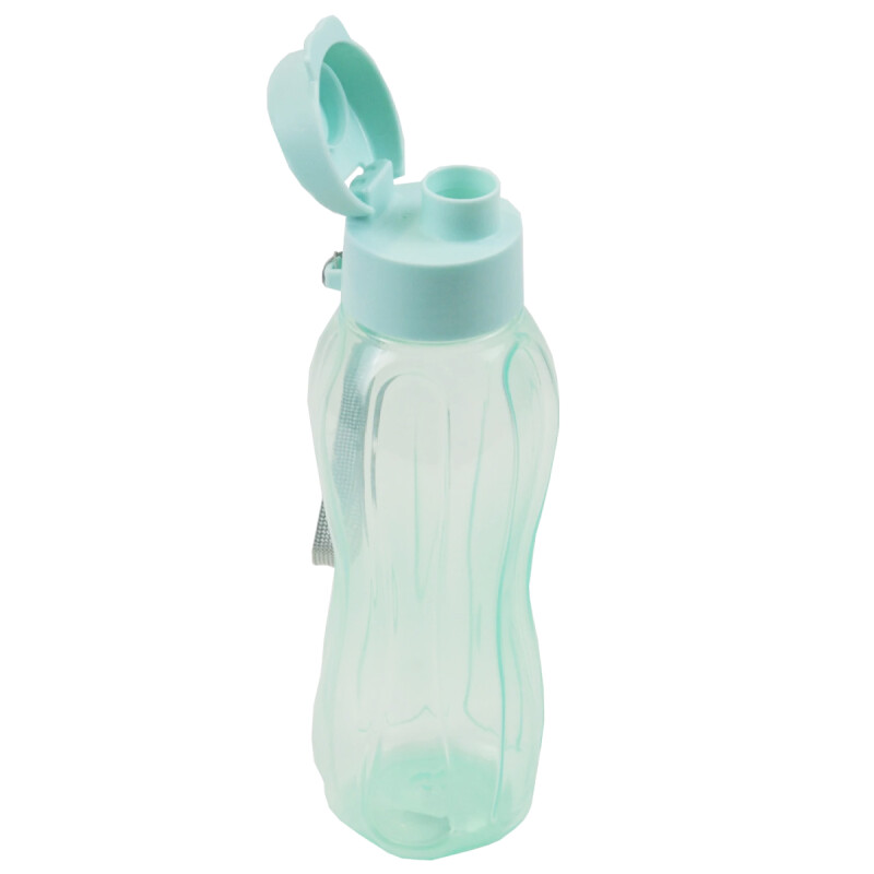 Botella caramañola plástica con tapón 600 ml VERDE