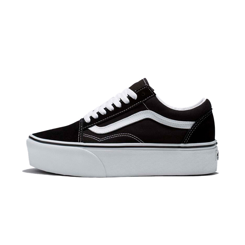 Old Skool Stackform - Mujer Suede/Canvas Black/True White
