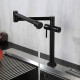 Griferia Monocomando Cocina Industrial Negra detalles en Cobre Cepillado 000