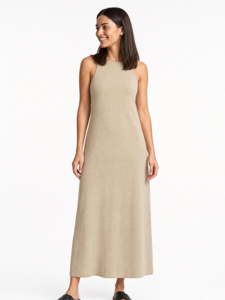 VESTIDO HIEDRA TAUPE