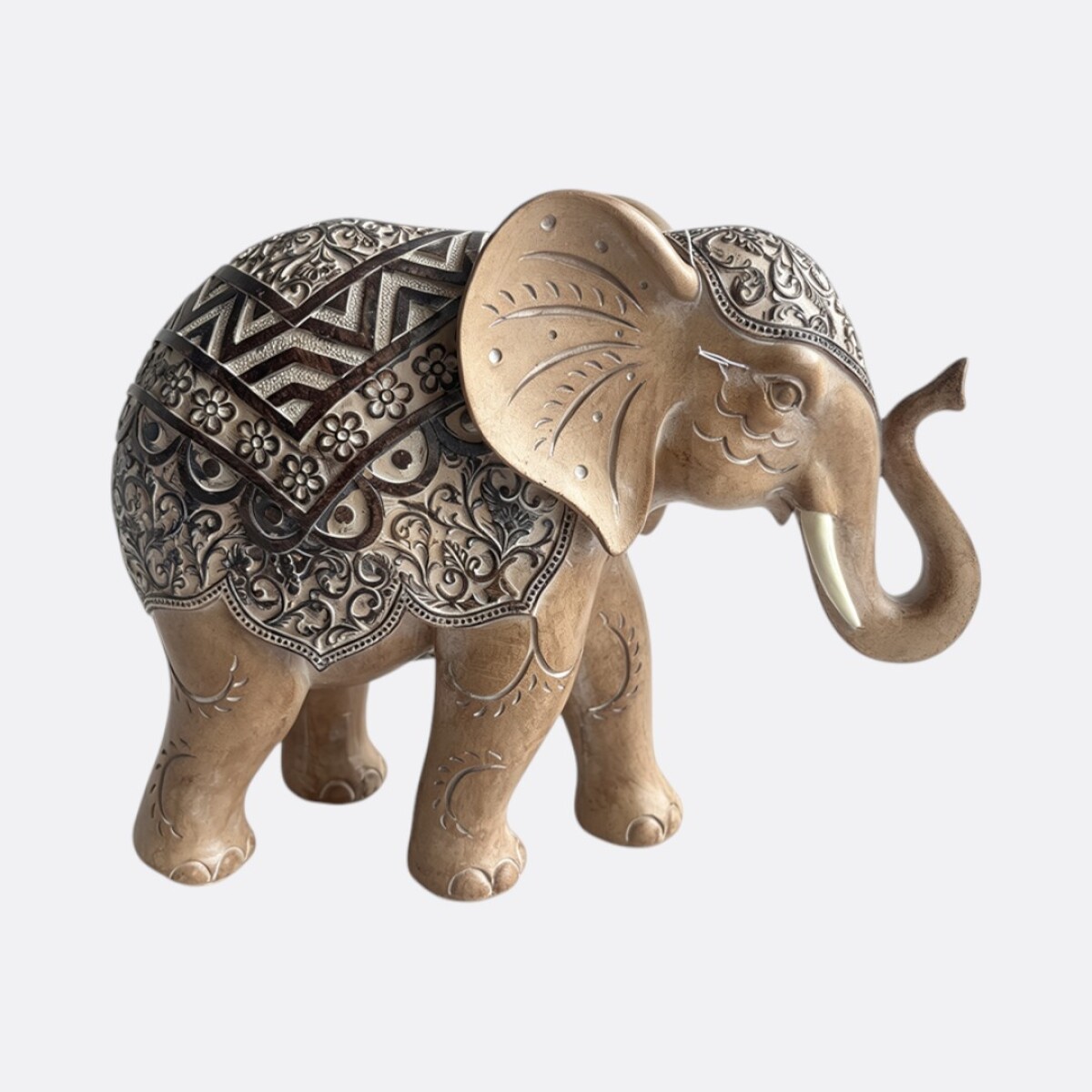 Adorno Elefante Marfil Trompa Abajo 