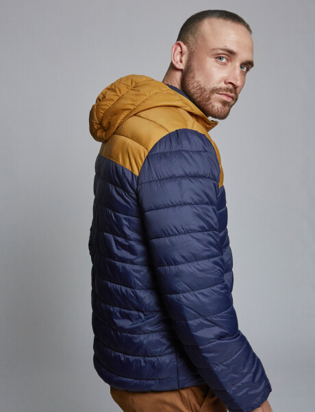 Campera combinada mostaza