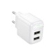 Cargador Pared Ficha 2 Usb Carga Rapida 12w Blanco Borofone Cargador Pared Ficha 2 Usb Carga Rapida 12w Blanco Borofone