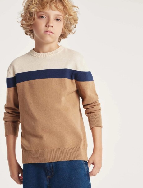 BUZO INFANTIL DE PUNTO A RAYAS MULTICOLOR