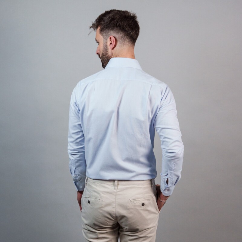 CAMISA LUXURY Celeste espigado