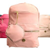 Mochila en cuero ecológico. Rosa