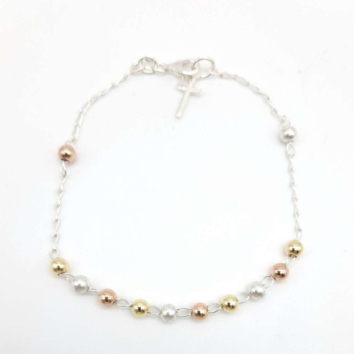 Pulsera de plata 925 con baño de oro - Denario 