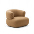 Sillón Puff ComboHome Kumo Redondo Corderito Diseño Premium Marrón 1