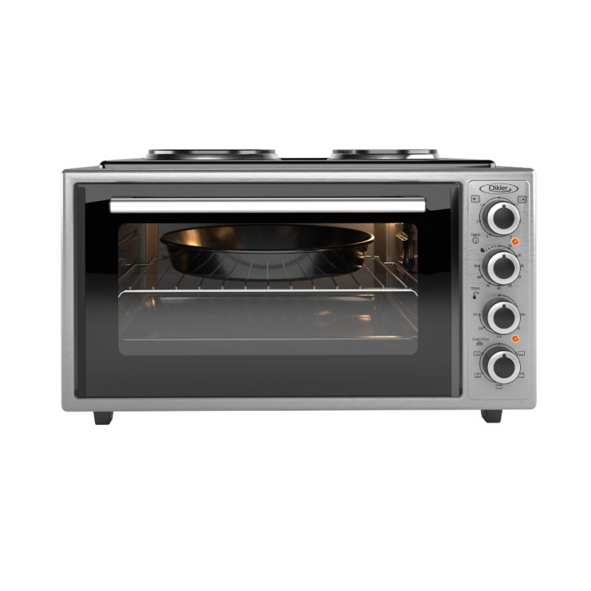 Horno eléctrico Dikler 45 Lts. D-50 inox. con 2 discos Horno eléctrico Dikler 45 Lts. D-50 inox. con 2 discos