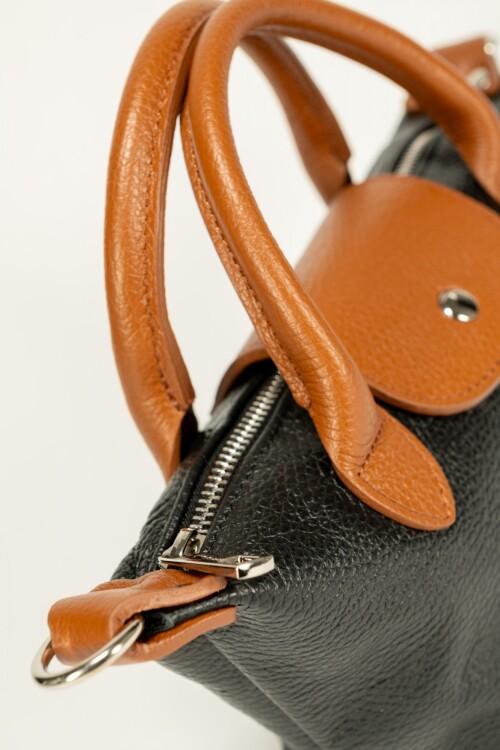 Cartera de cuero Mini Negro