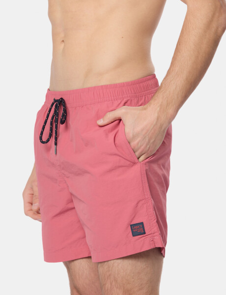 SHORT DE BAÑO LISO Rosa