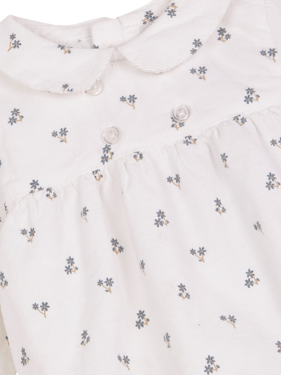 Ranita De Pana De Flores Blanco Roto