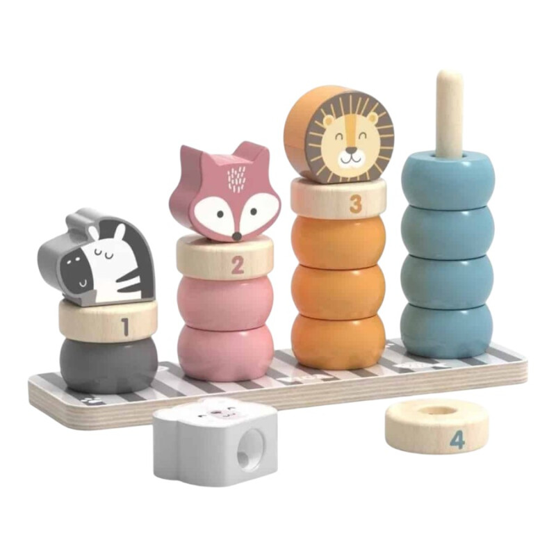 Juego Encastre Bloques Apilables en Madera Polar B Juego Encastre Bloques Apilables en Madera Polar B