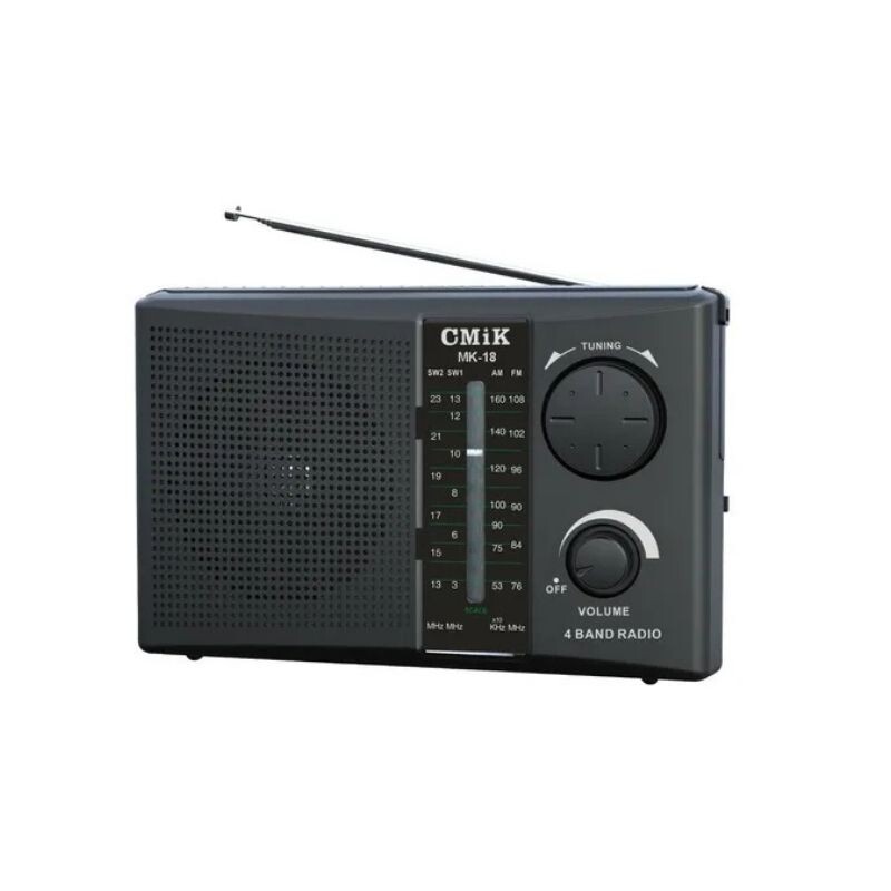 RADIO CMIK MK-18 PORTATIL AM/FM 4 BANDAS Negro