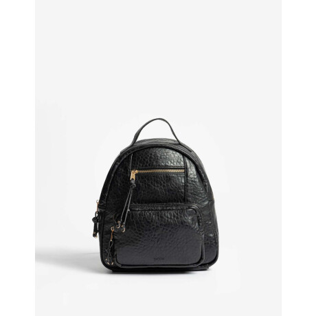 Mochila Efecto Croco Negro
