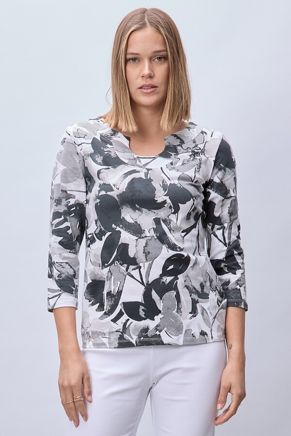 Remera Algodón Print MULTI/NEGRO