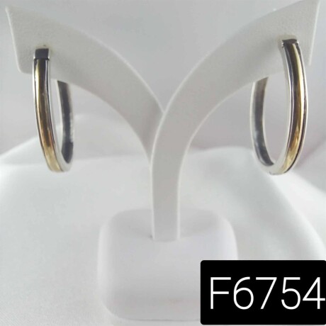Aros de plata 925 con double de oro 18 ktes. Aros de plata 925 con double de oro 18 ktes.