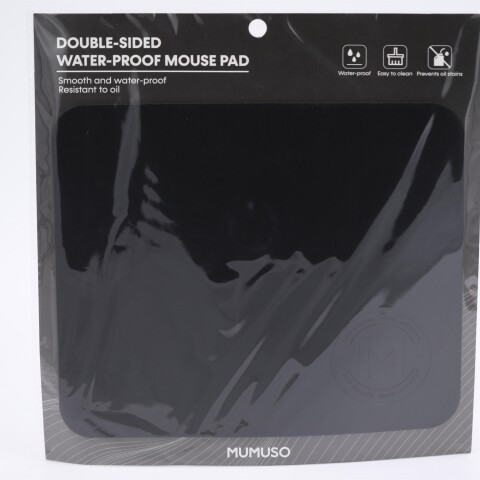 MOUSE PAD IMPERMEABLE DE DOBLE CARA (NEGRO) MOUSE PAD IMPERMEABLE DE DOBLE CARA (NEGRO)