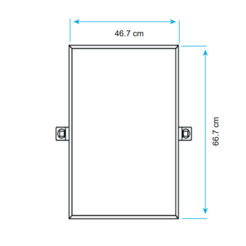 ESPEJO REBATIBLE INOX PULIDO 46.7X66.7CM HOPKINS 000