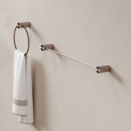 TOALLERO RECTO METAL SIGNATURE BRONCE CEPILLADO 60CM BRONCE-ROSE GOLD