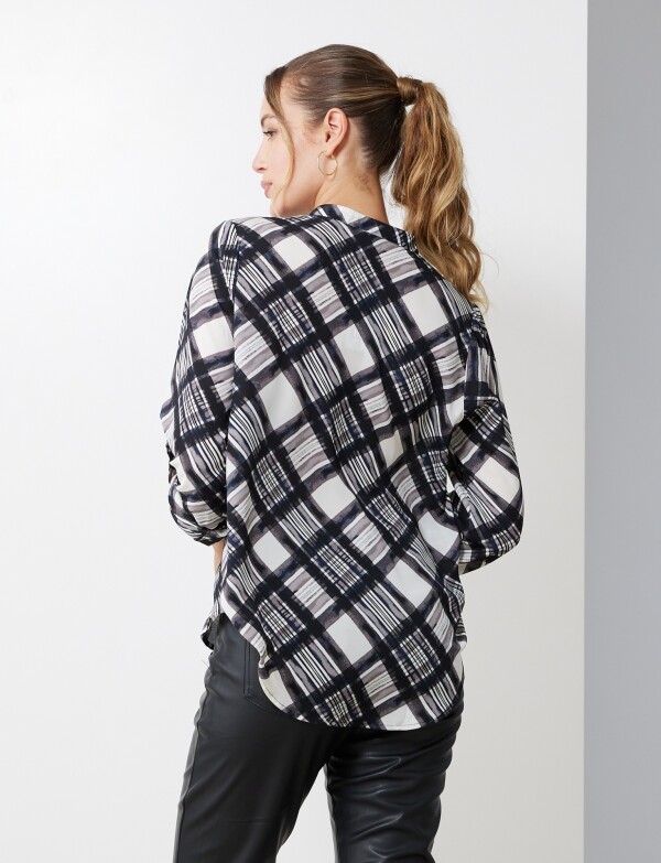 Blusa Printed NEGRO/CRUDO