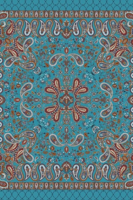 Pañuelo True Teal (Seda) Multicolor
