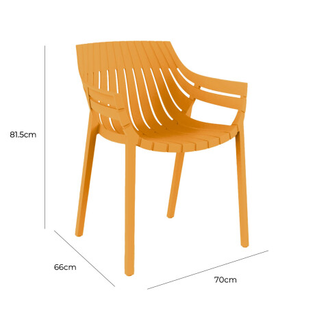 Silla Sillón Hilton Interior Exterior UV 150k Elegante Amarillo