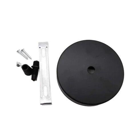 Floron metalico plano negro Ø120mm IX9588