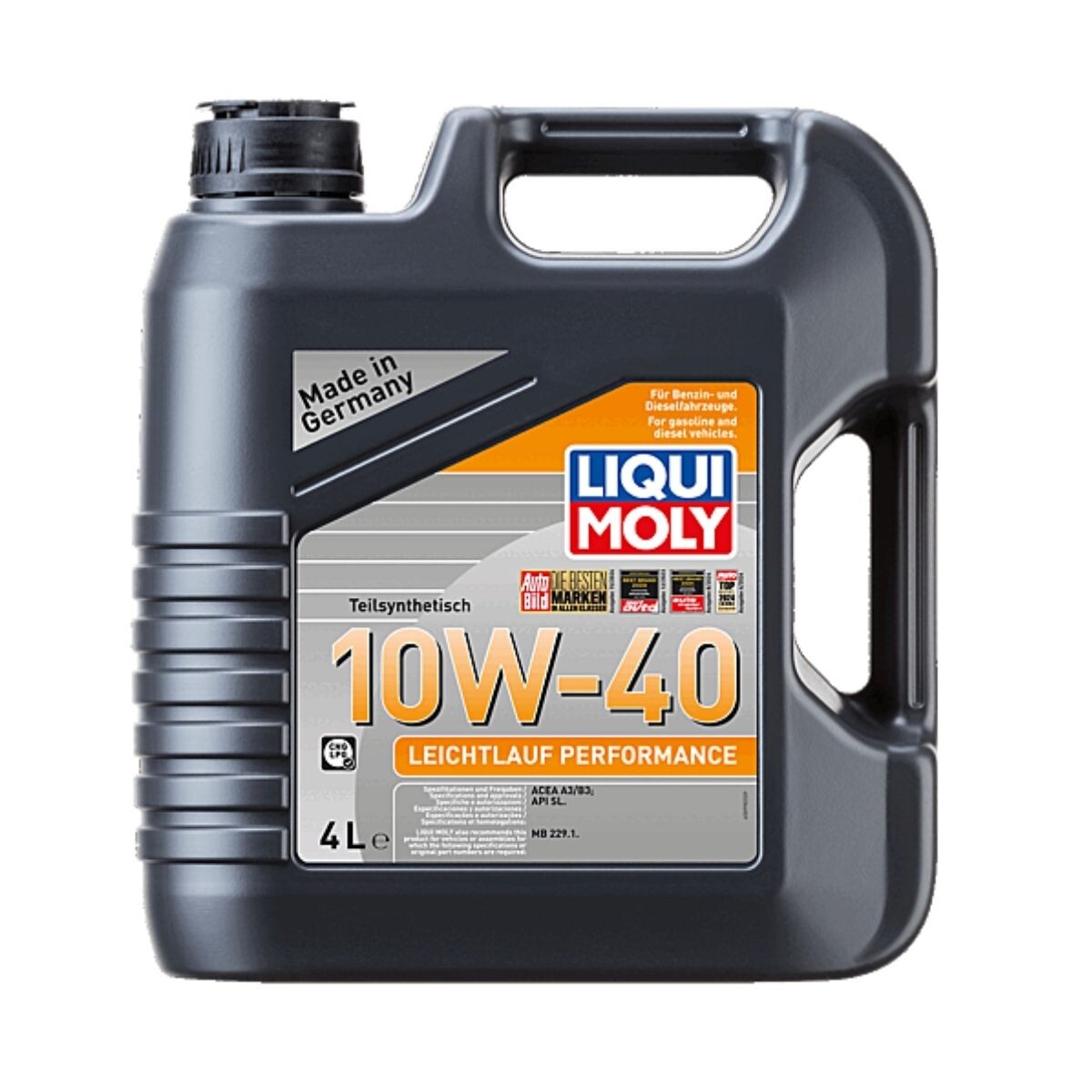 ACEITE SEMISINTETICO 10W40 4LTS LIQUI MOLY PERFORMANCE LEICHTLAUF 