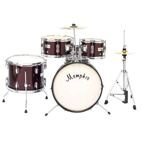Bateria Infantil Memphis Ft1045 5 Cuerpos Winered